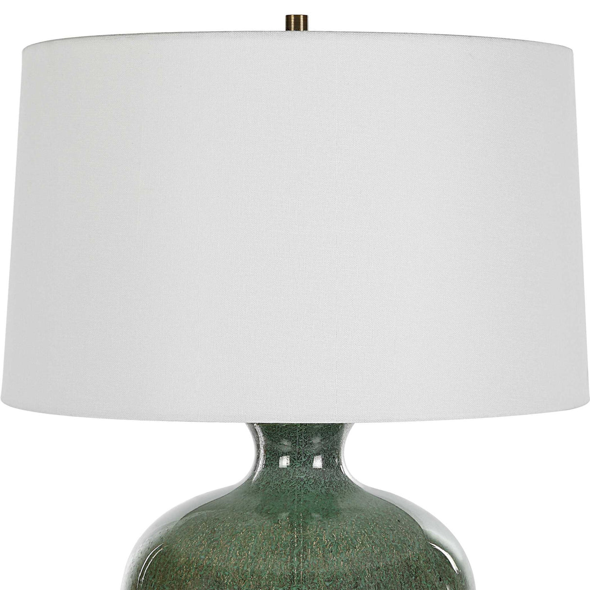 Modern European furniture - Aged Green Glass Table Lamp - www.oroa.com | Oroa.com