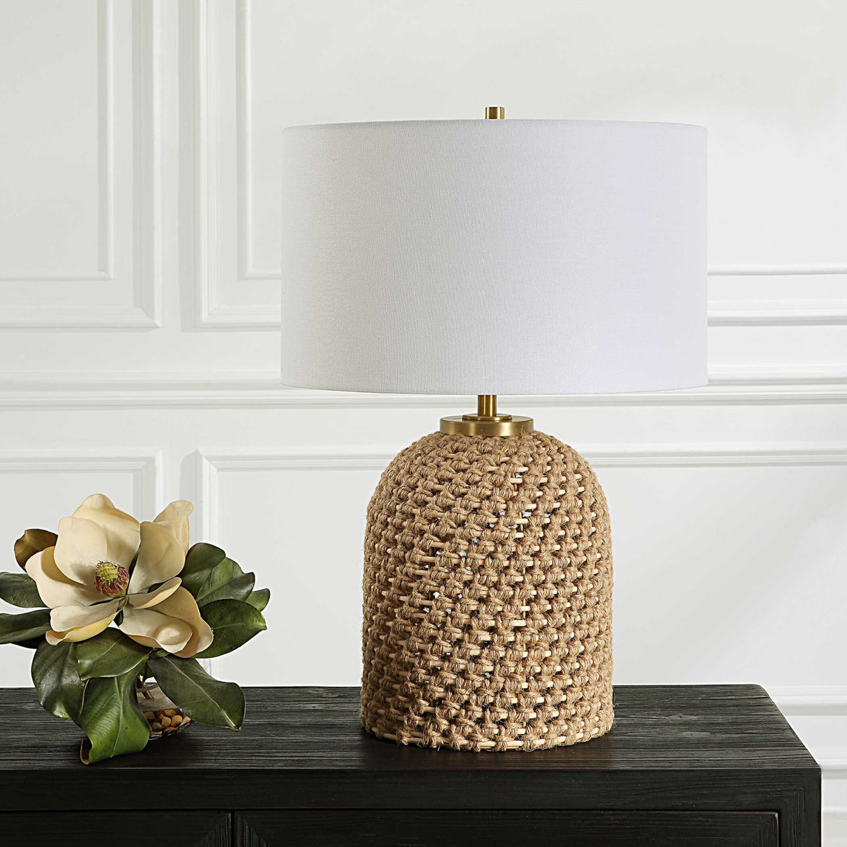 Modern European furniture - Knotted Natural Rope Table Lamp - www.oroa.com | Oroa.com