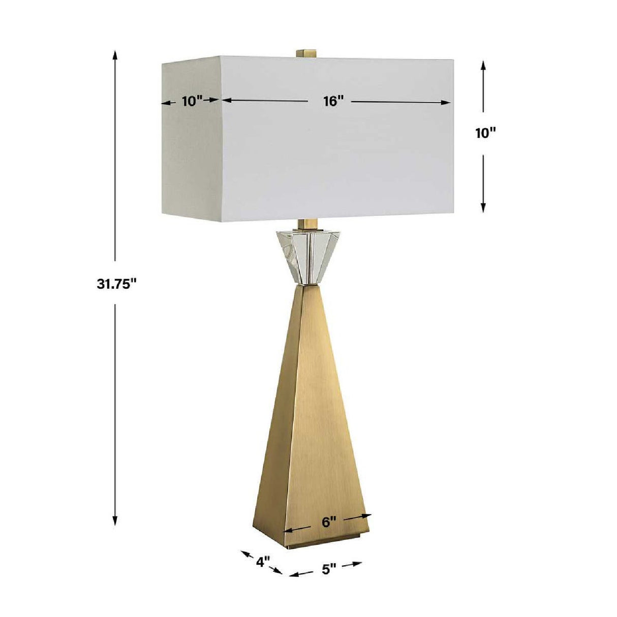 Tapered Brass Table Lamp | Oroa.com