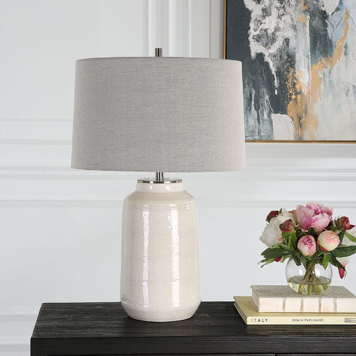 Crackled Glazed Ceramic Table Lamp | Oroa.com