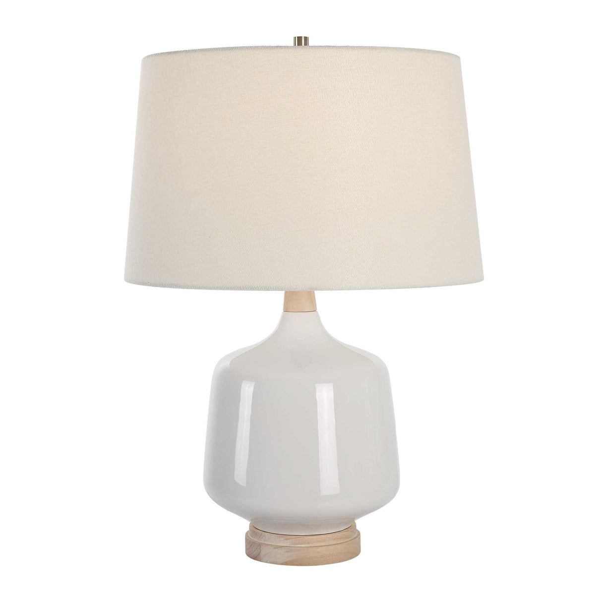 White Gloss Ceramic Table Lamp | Oroa.com