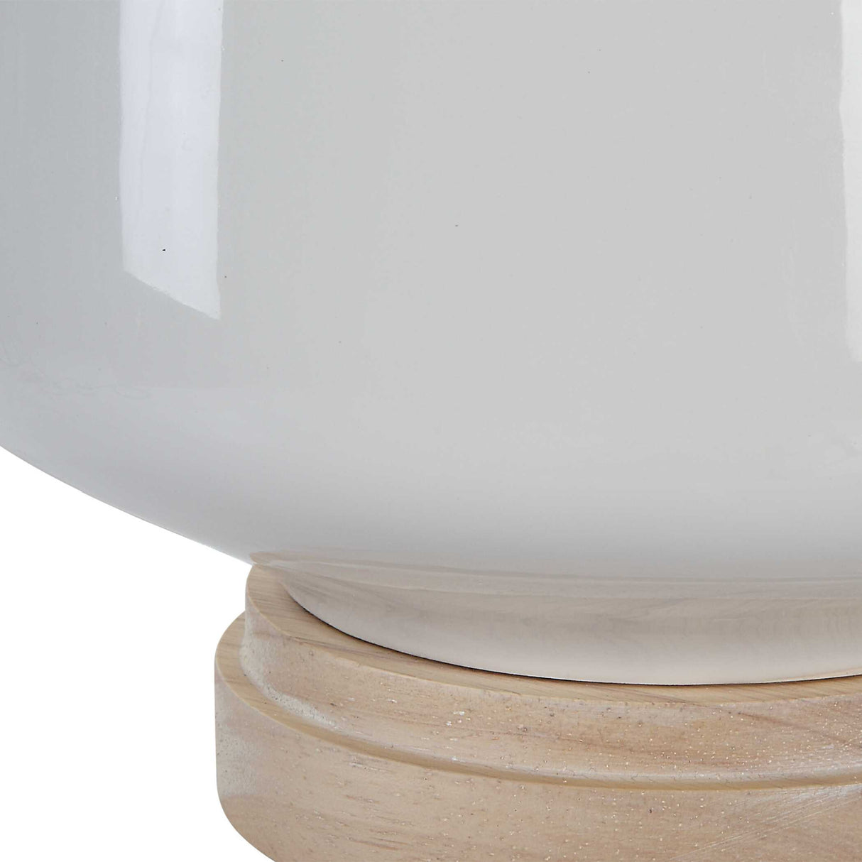 White Gloss Ceramic Table Lamp | Oroa.com
