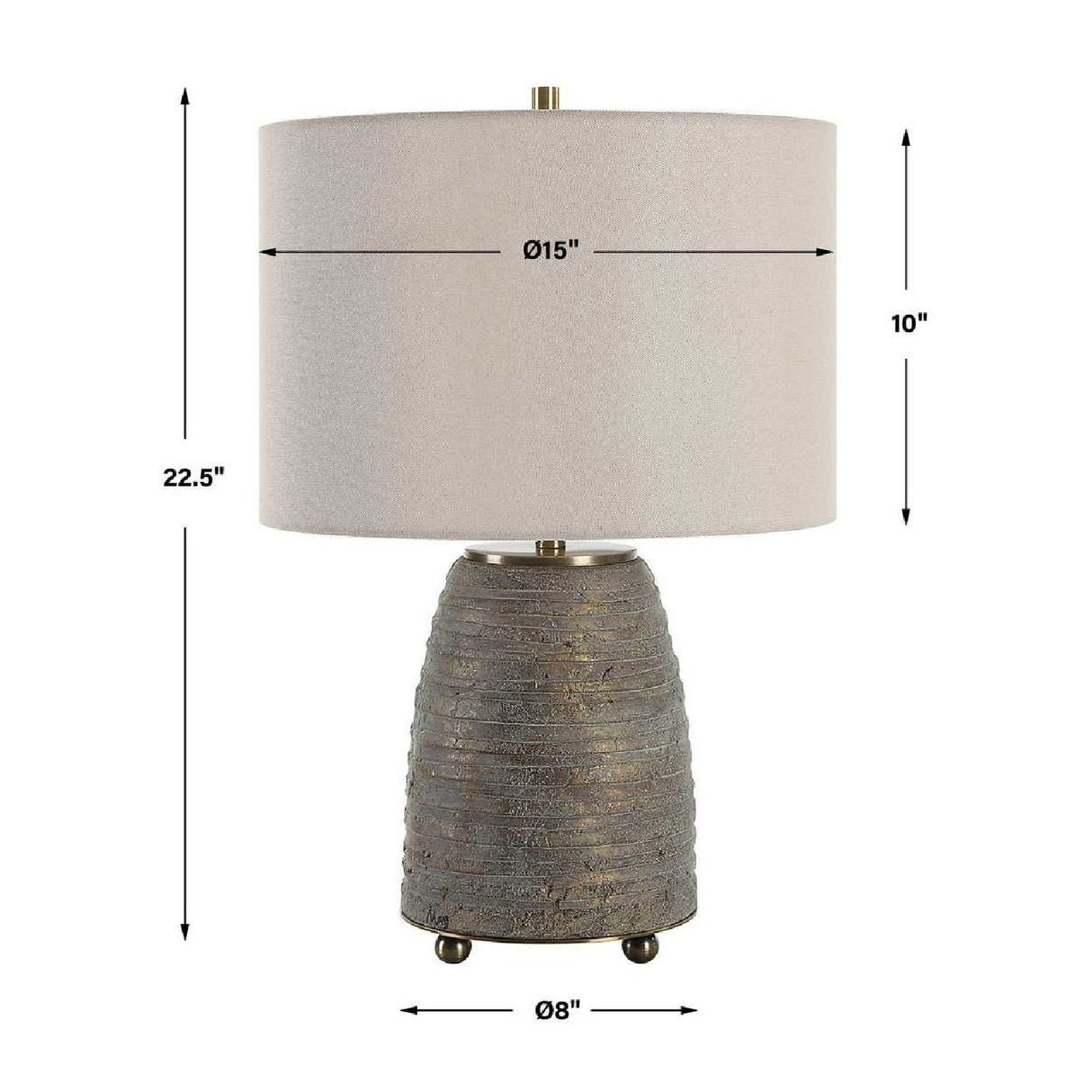 Modern European furniture - Bronze Ceramic Linen Table Lamp - www.oroa.com | Oroa.com
