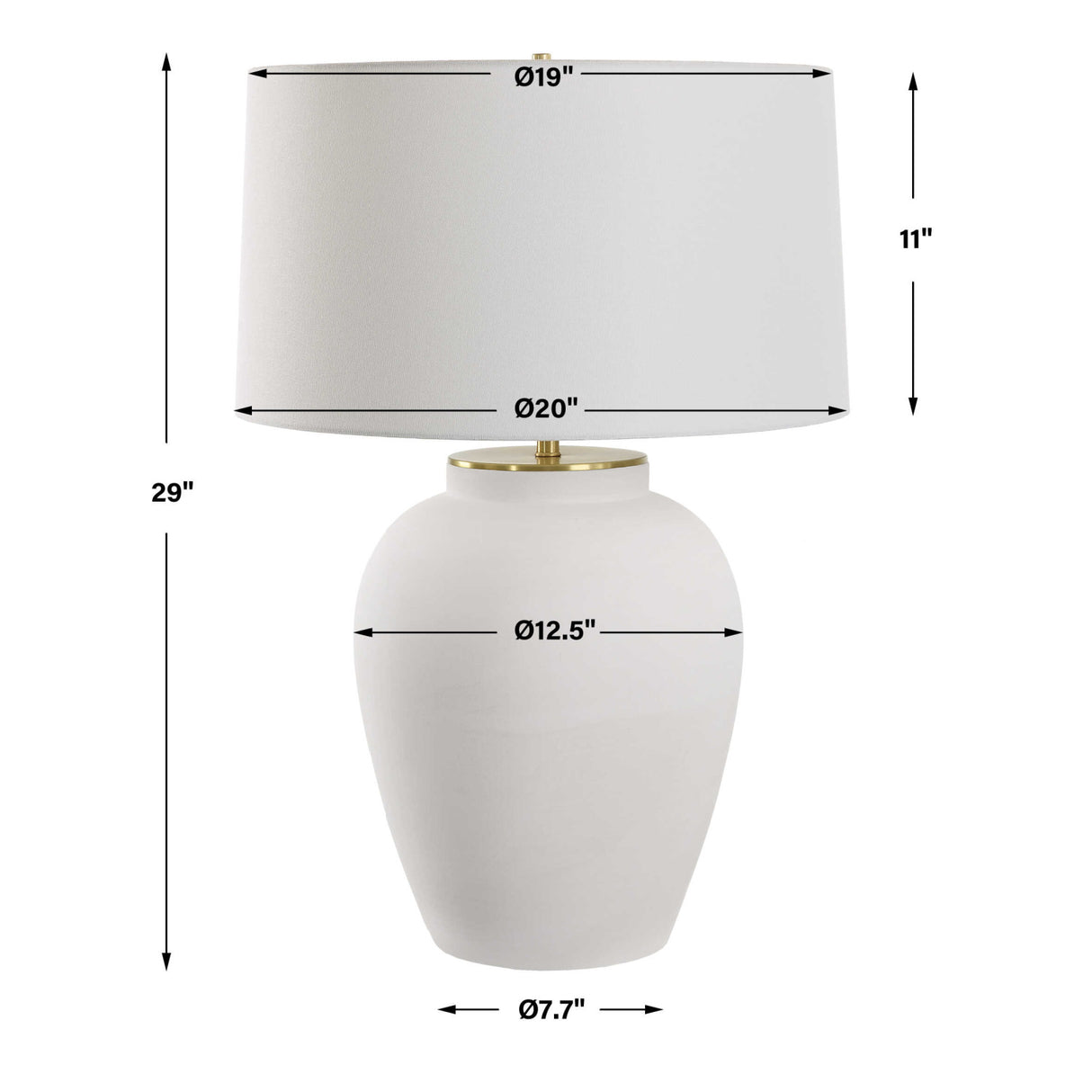 Classic White Ceramic Table Lamp | Oroa.com