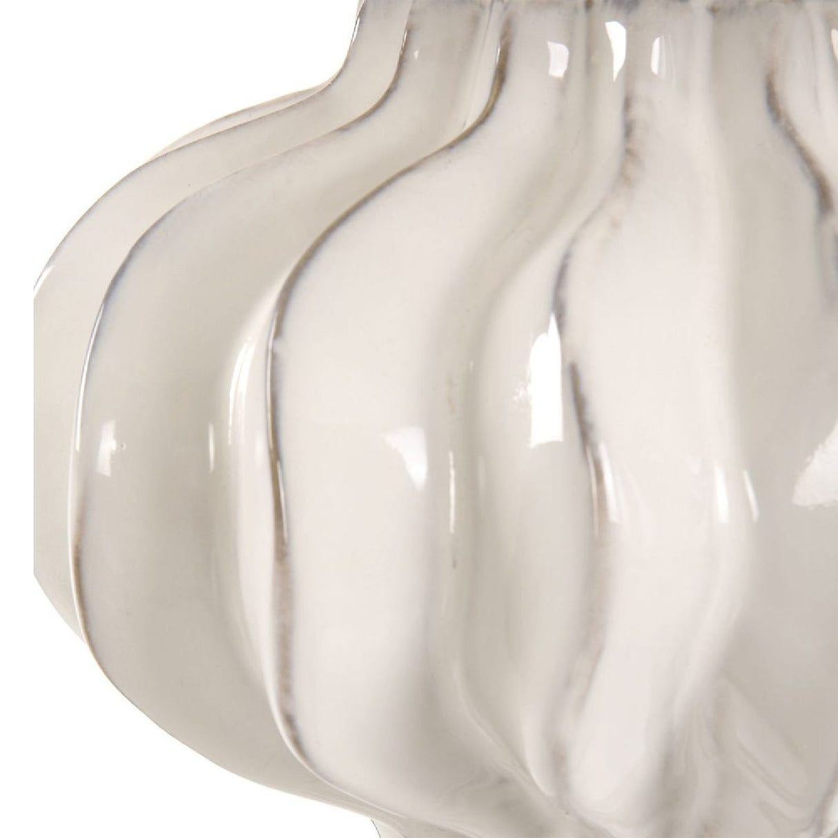 Modern European furniture - White Ridged Porcelain Table Lamp - www.oroa.com | Oroa.com