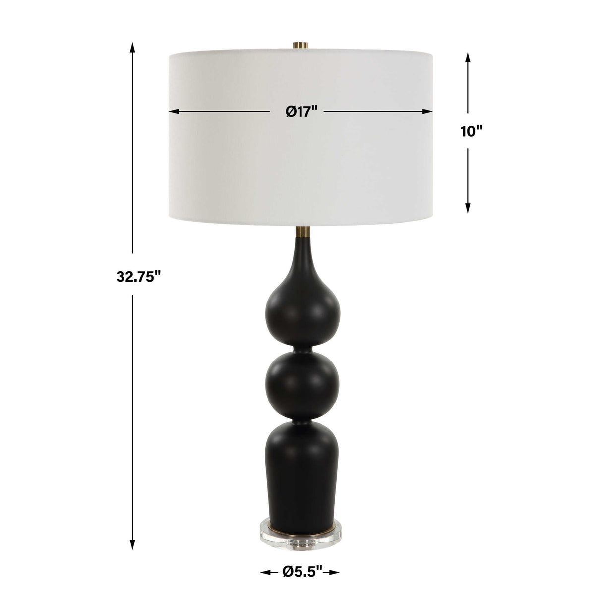 Black Ceramic Table Lamp | Oroa.com