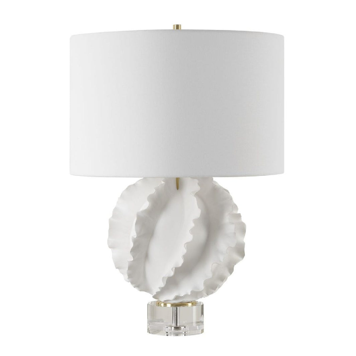 Ruffled White Ceramic Table Lamp | Oroa.com