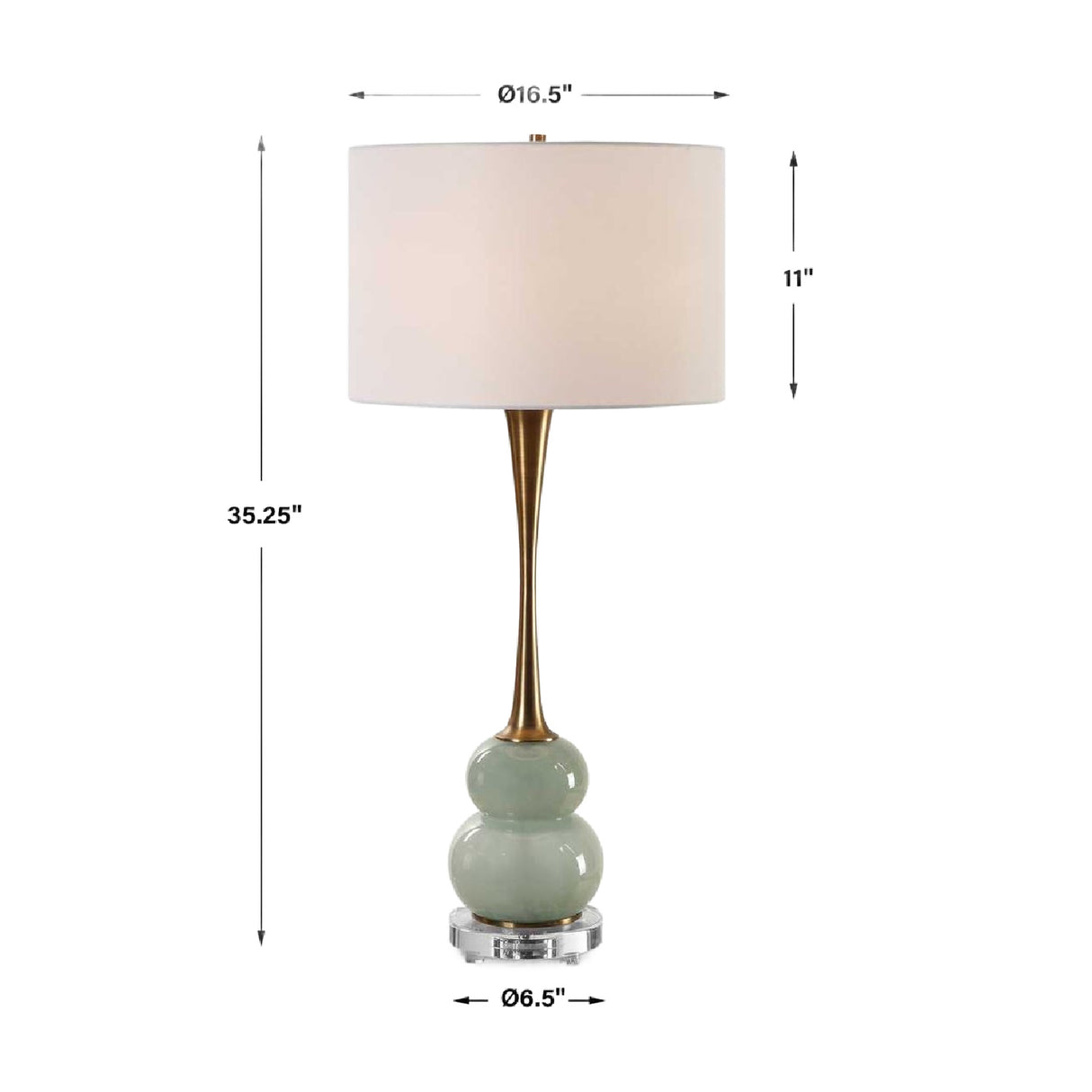 Gray Glass Table Lamp | Oroa.com
