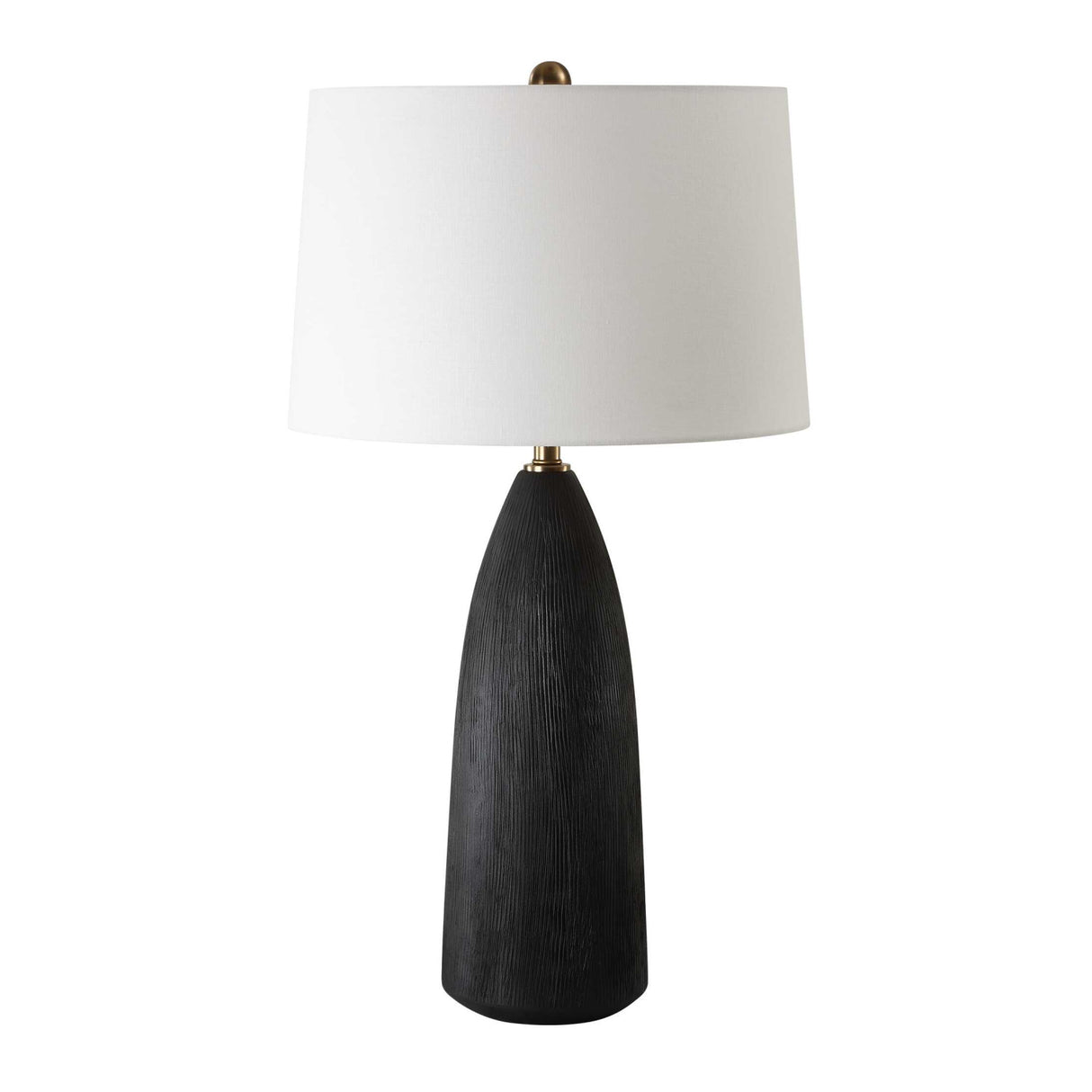 Textured Black Ceramic Table Lamp | Oroa.com