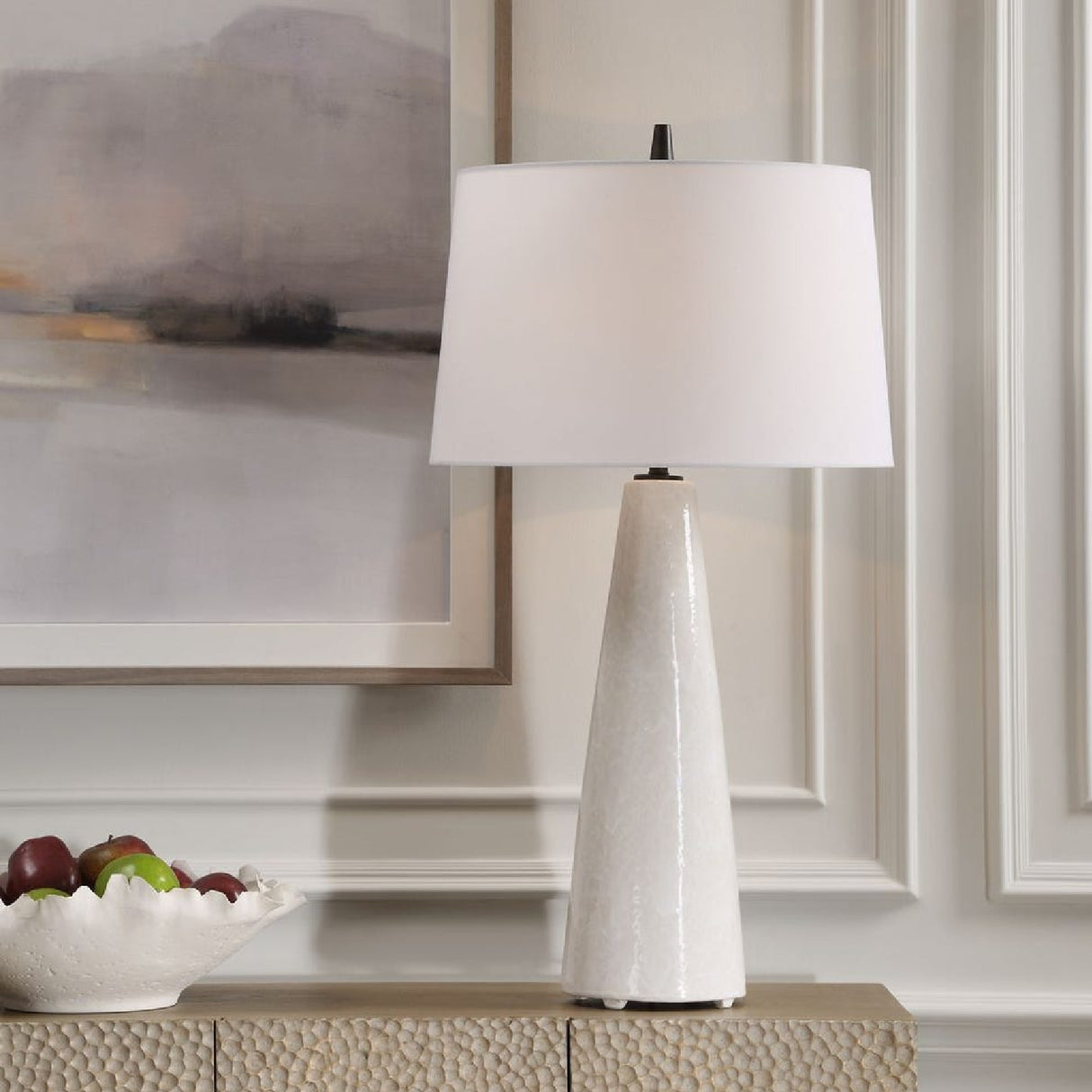 Cream Glazed Ceramic Table Lamp | Oroa.com