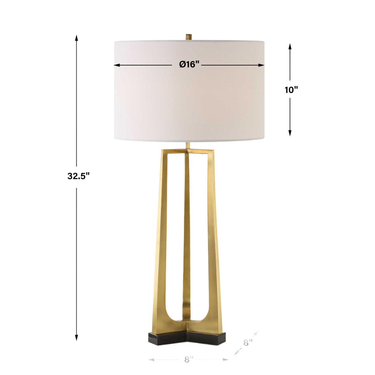 Antique Brass Tapered Table Lamp | Oroa.com