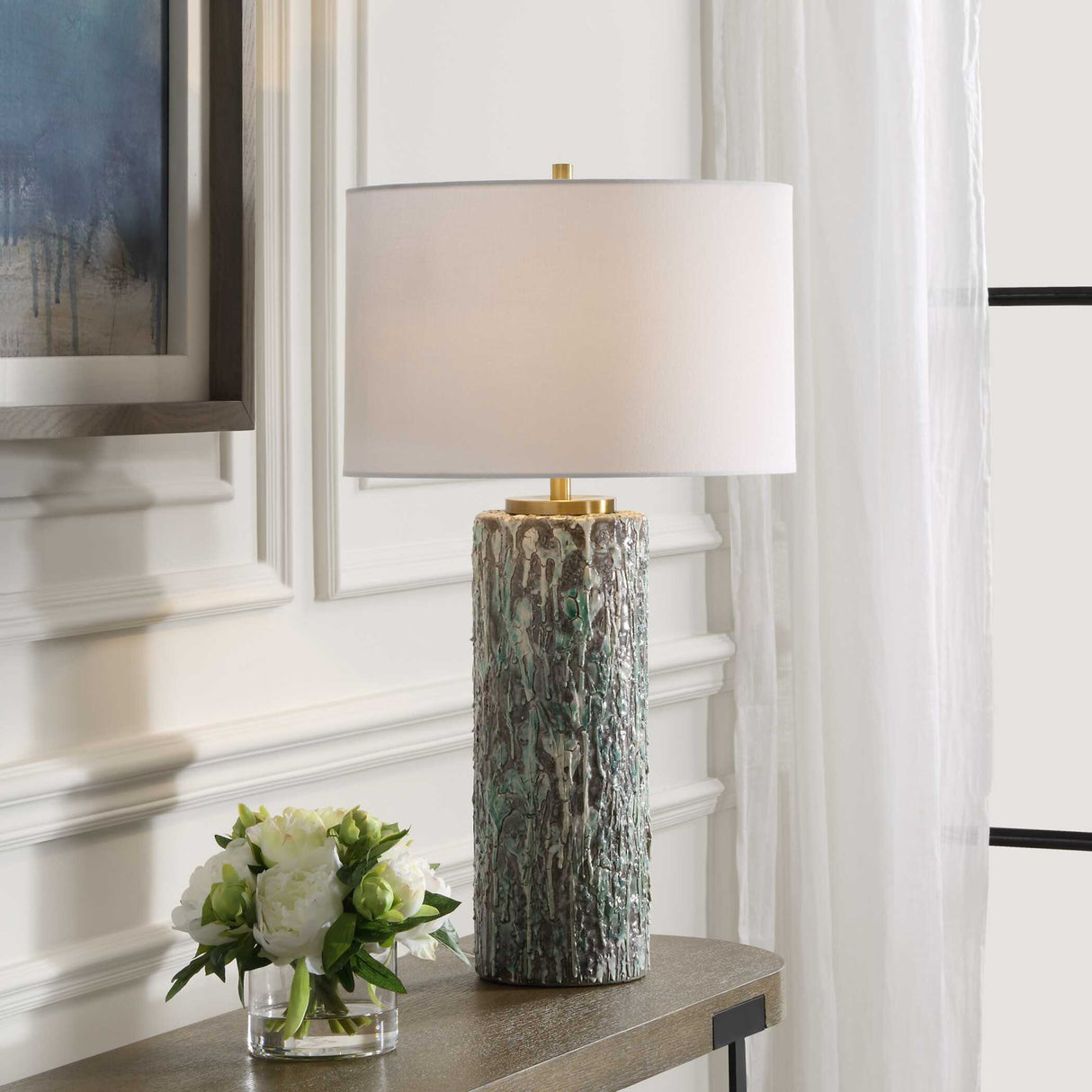 Crackled Ceramic Table Lamp | Oroa.com