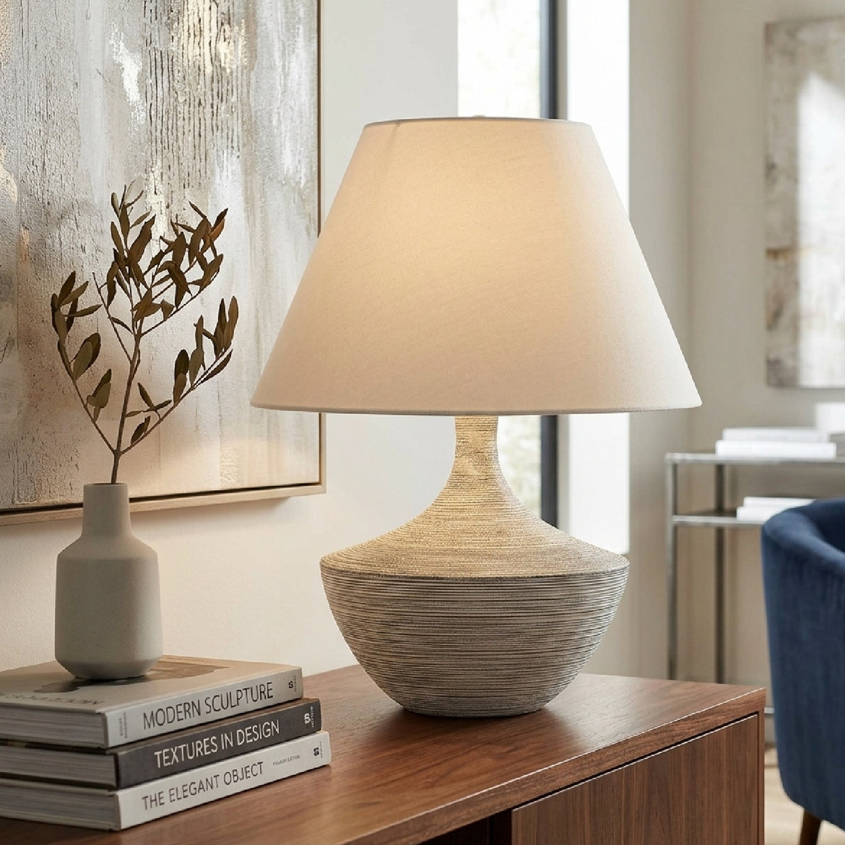 White Distressed Ceramic Table Lamp | Oroa.com