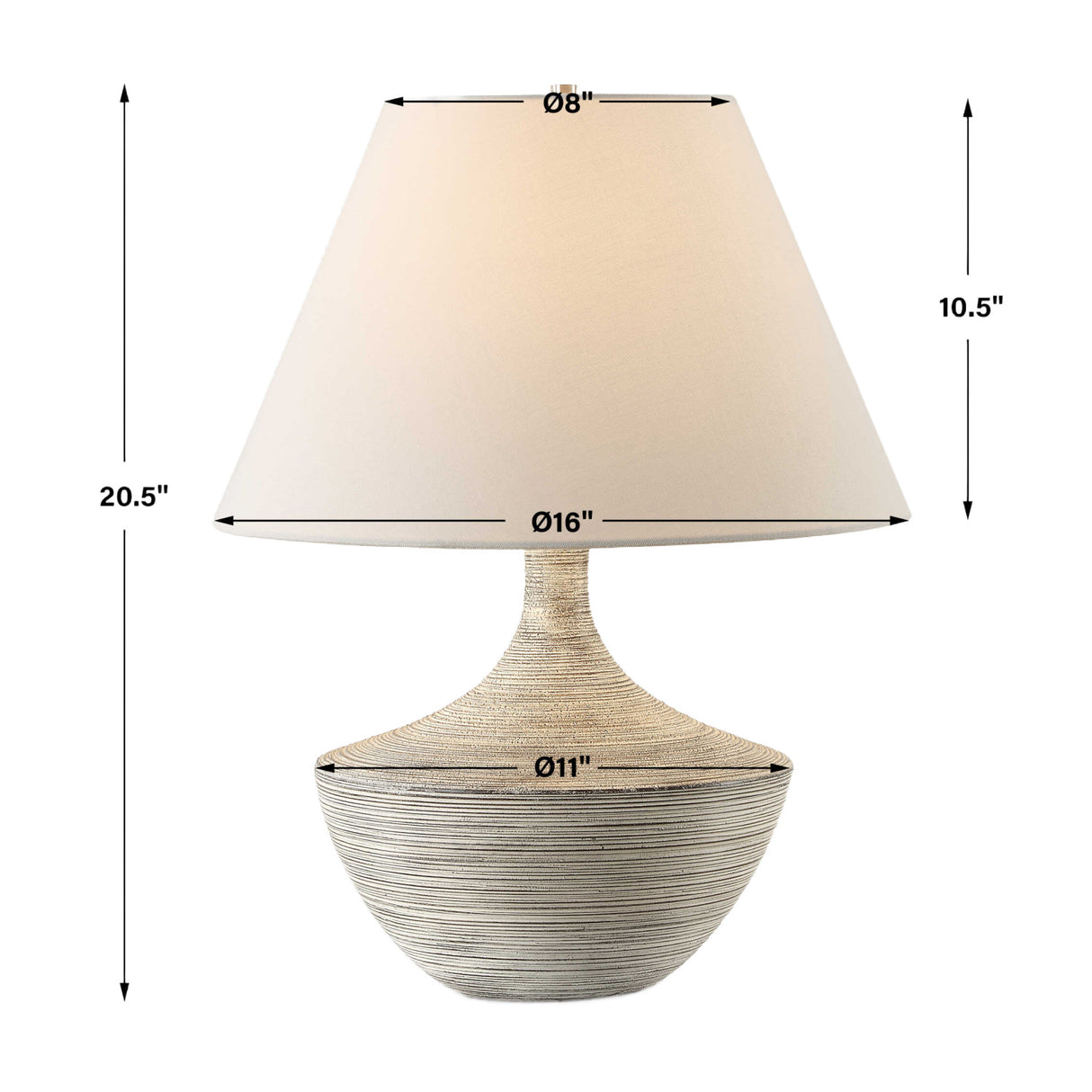 White Distressed Ceramic Table Lamp | Oroa.com