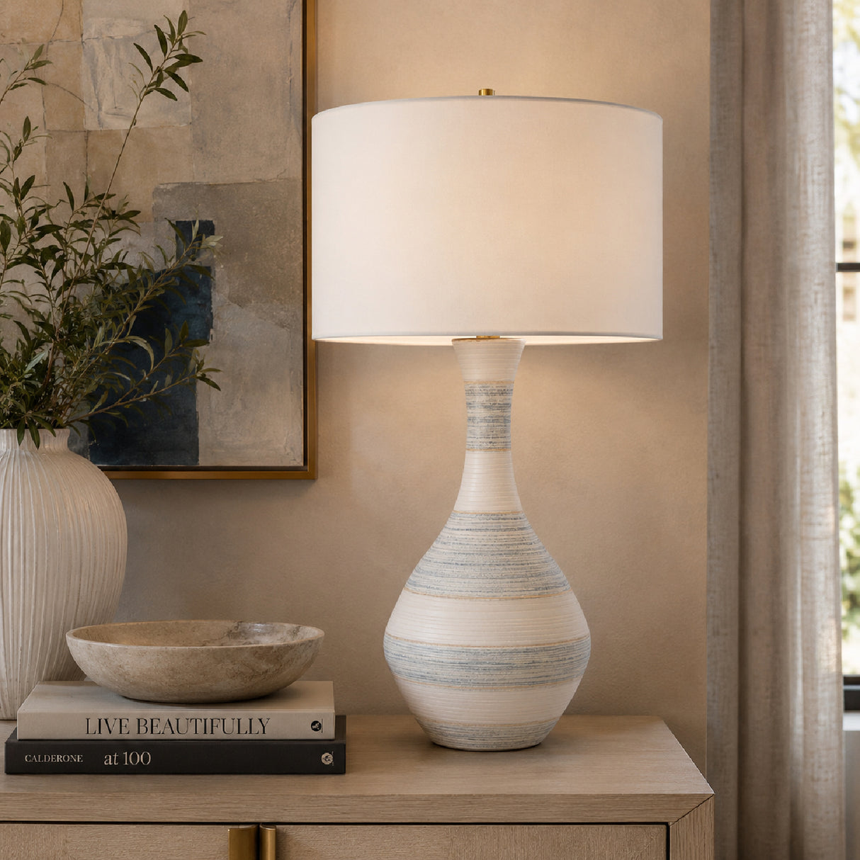 Stripes Ceramic Table Lamp | Oroa.com