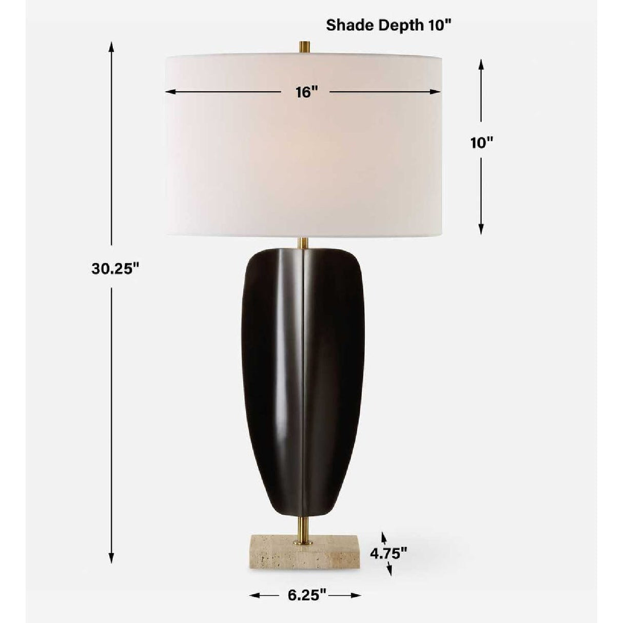 Black Iron Modern Table Lamp | Oroa.com