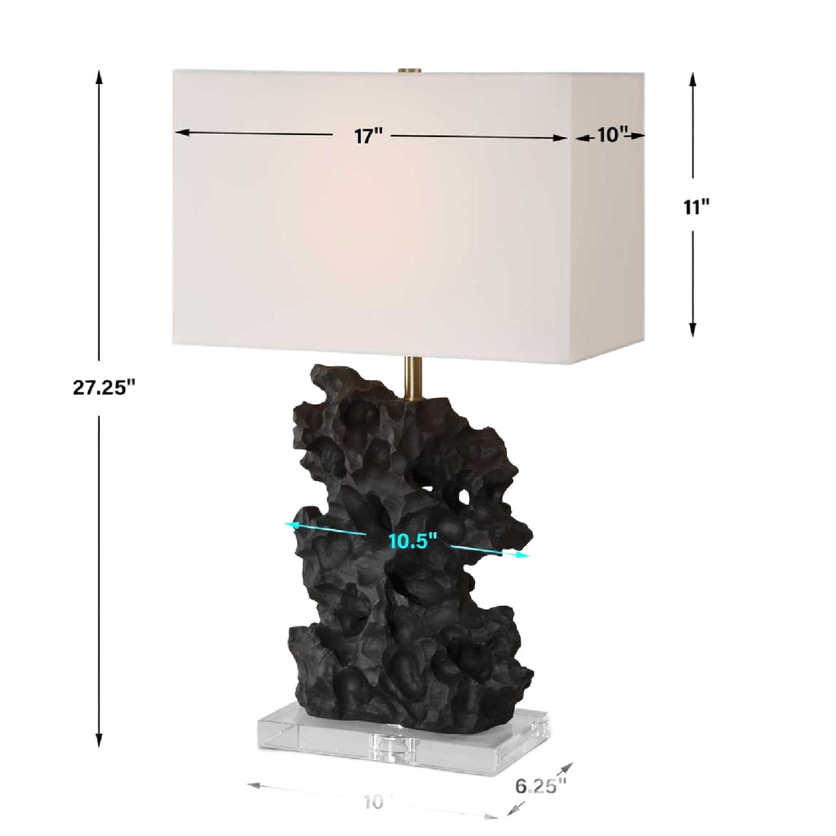 Black Rock Inspired Table Lamp | Oroa.com