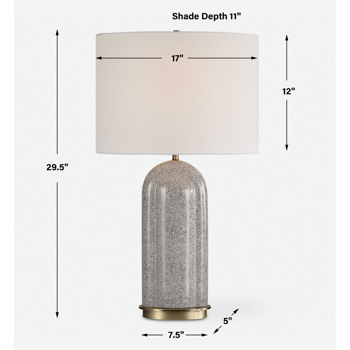 White Dotted Porcelain Table Lamp | Oroa.com