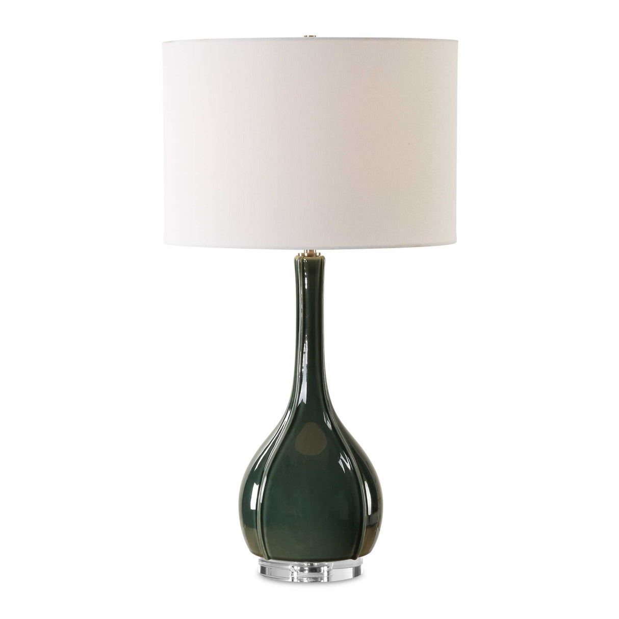 Green Ceramic Fluted Table Lamp | Oroa.com