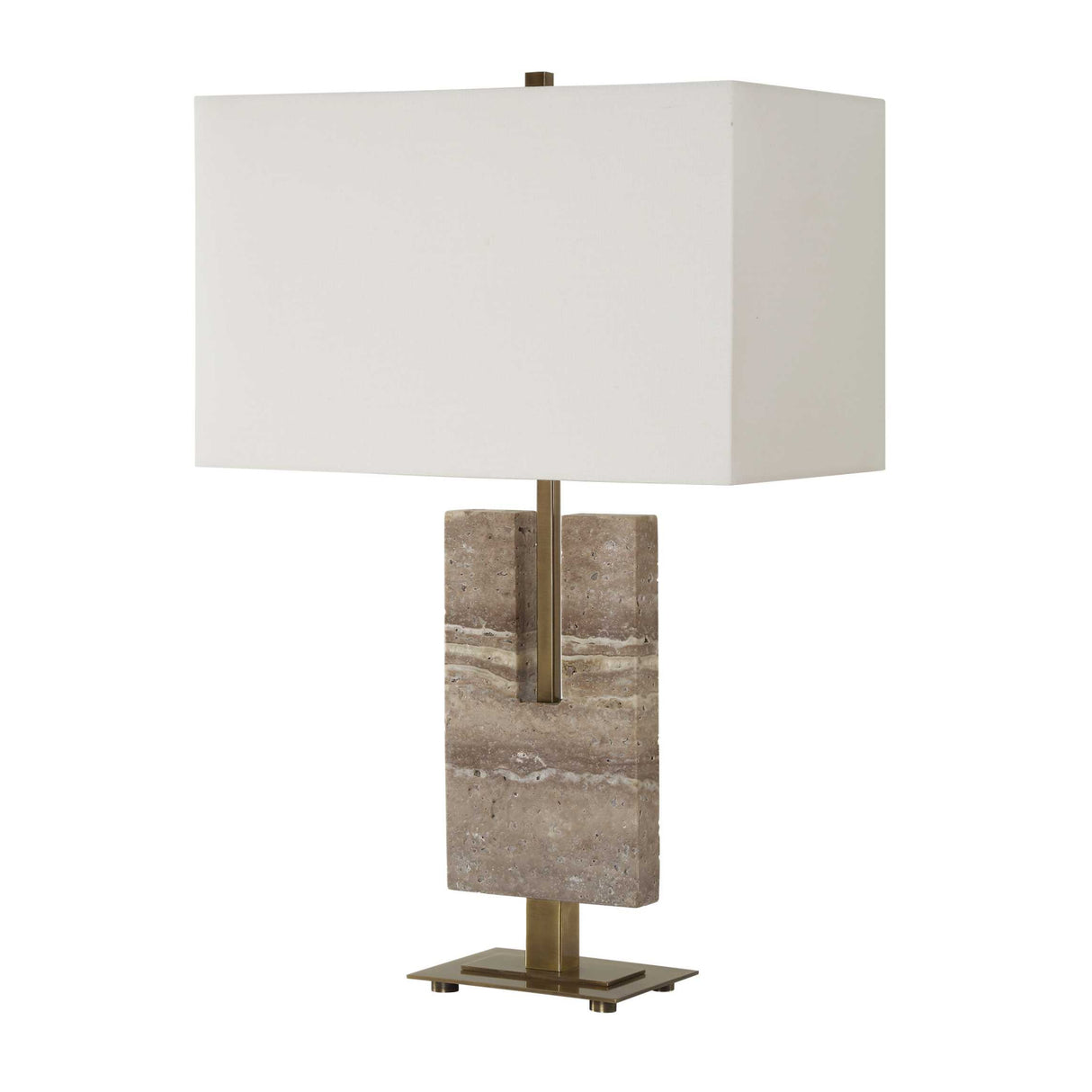 U-Shaped Travertine Table Lamp | Oroa.com