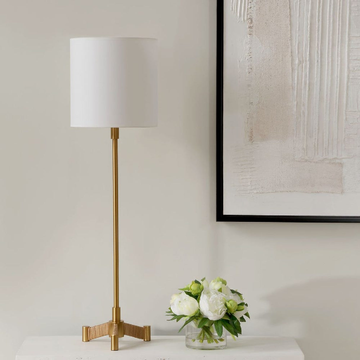Gold Metal Base Buffet Lamp | Oroa.com
