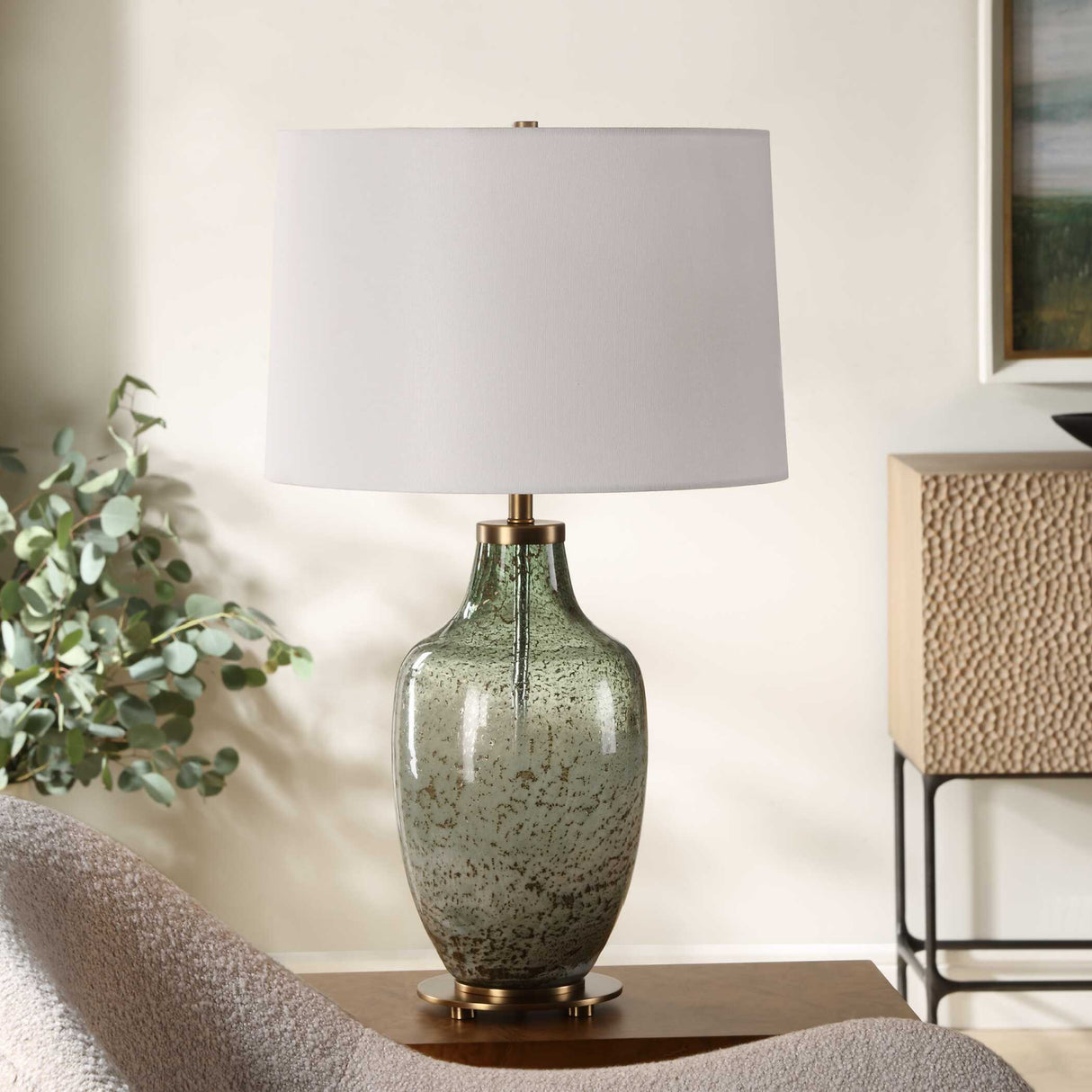 Modern European furniture - Green Translucent Glass Table Lamp - www.oroa.com | Oroa.com
