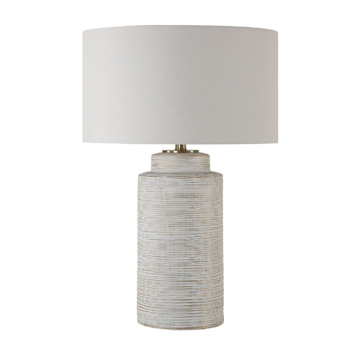 Modern European furniture - Ribbed White Ceramic Table Lamp - www.oroa.com | Oroa.com