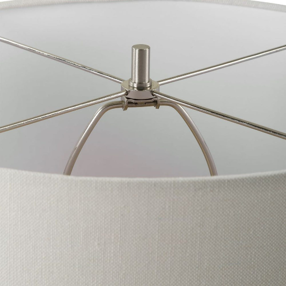White Ceramic Linen Table Lamp | Oroa.com
