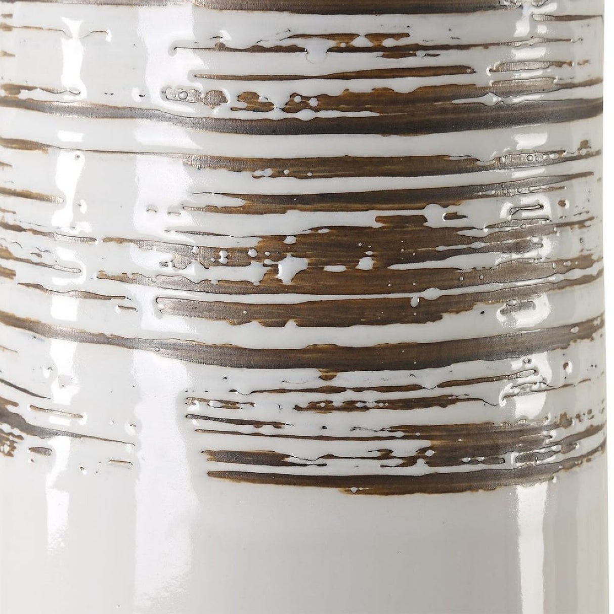 White Ceramic Linen Table Lamp | Oroa.com