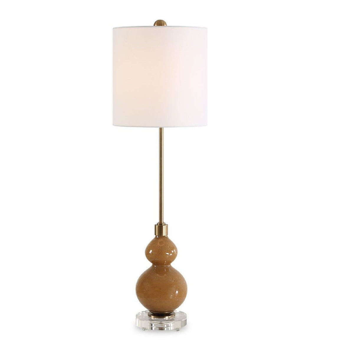 Brown Seeded Glass Buffet Lamp | Oroa.com