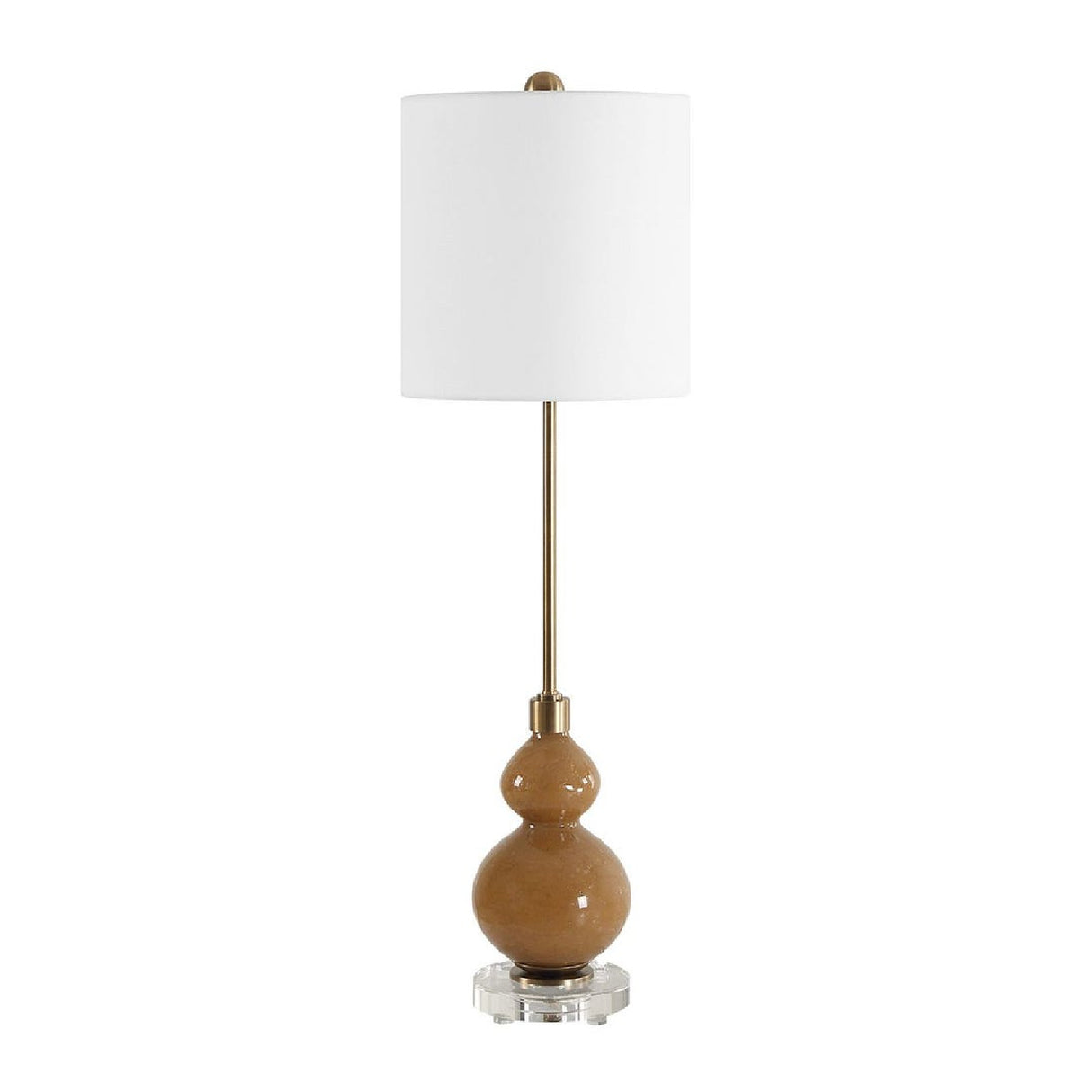 Brown Seeded Glass Buffet Lamp | Oroa.com