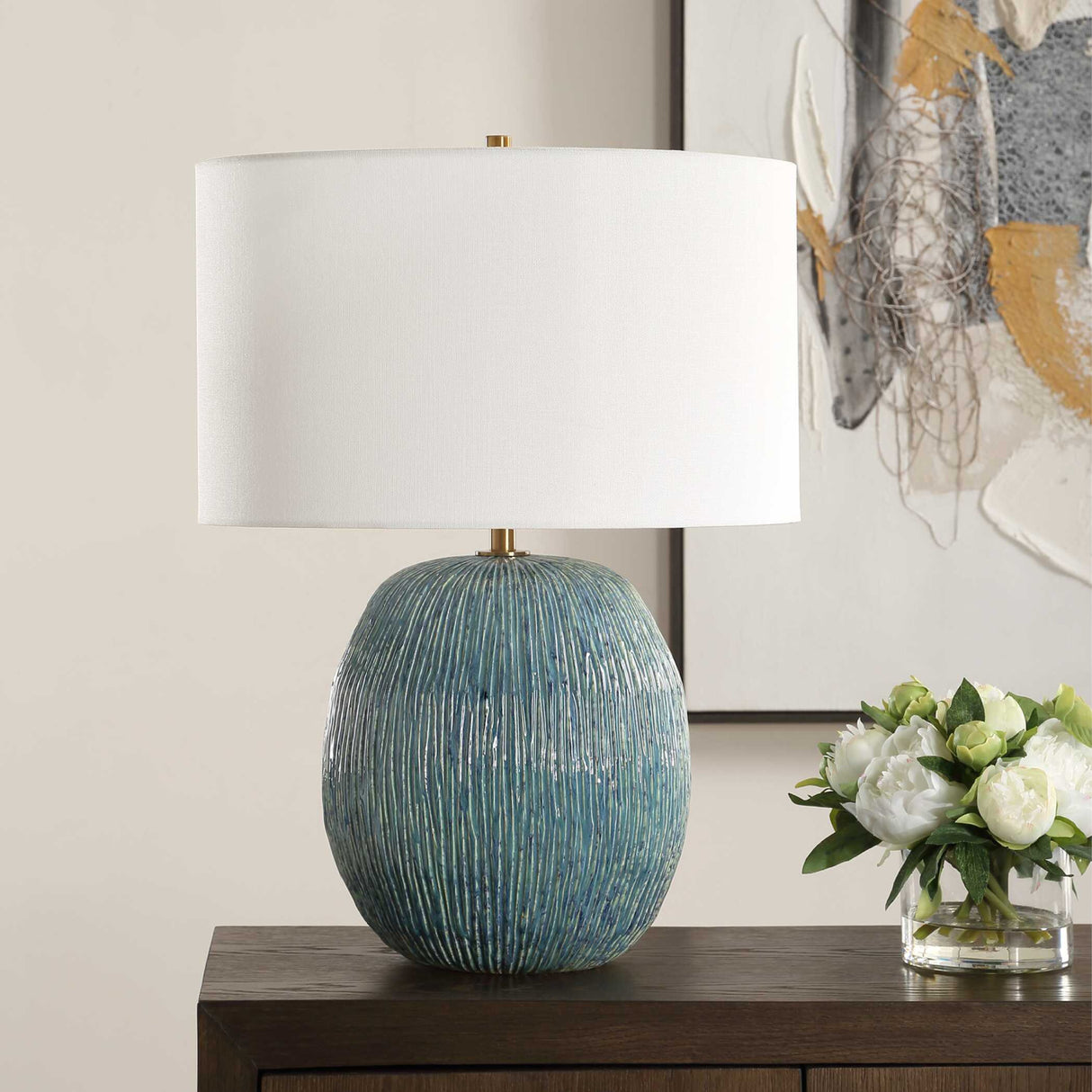 Textured Ceramic Table Lamp | Oroa.com