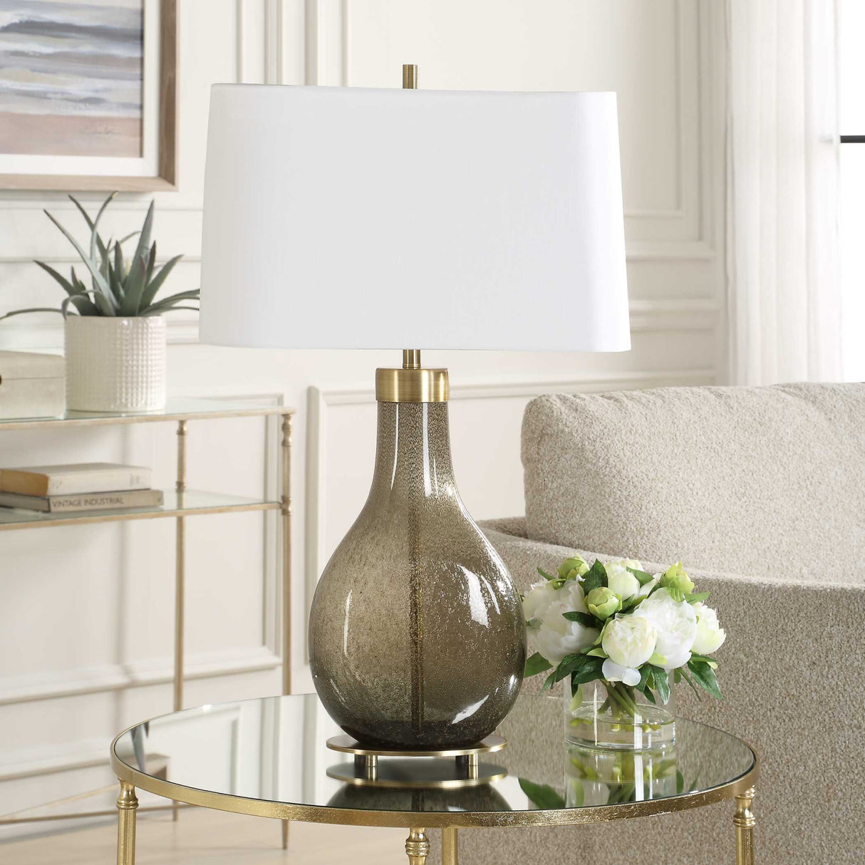 Seeded Teardrop Glass Table Lamp | Oroa.com