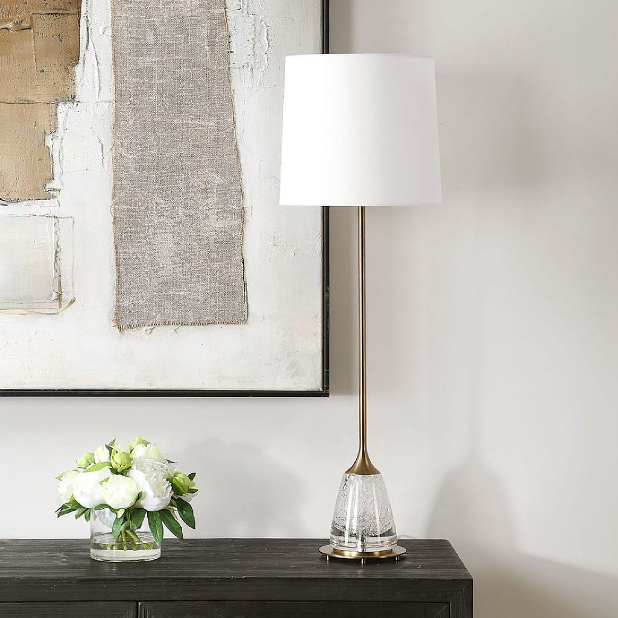 Seeded Glass Buffet Lamp | Oroa.com