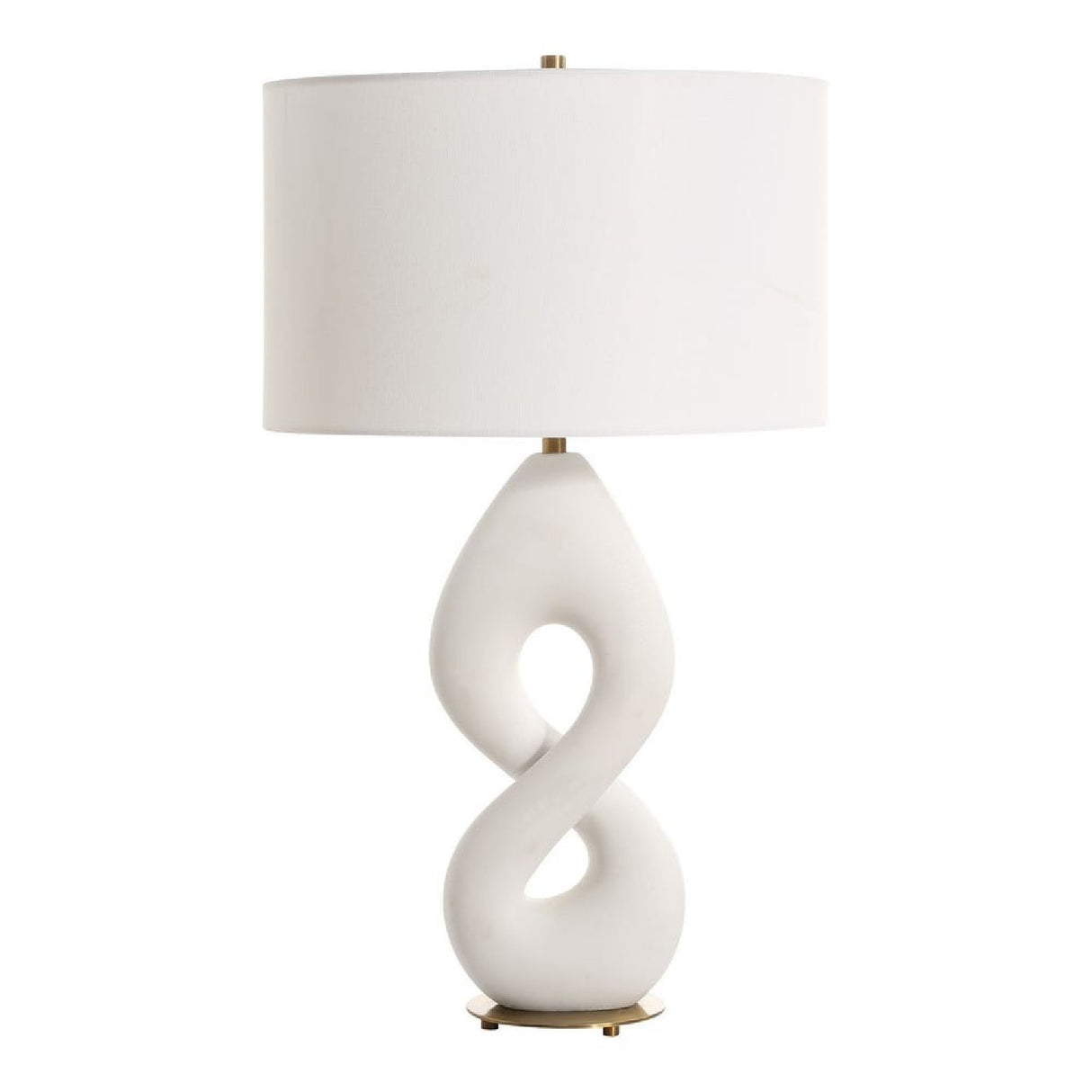 Twisted White Stone Table Lamp | Oroa.com