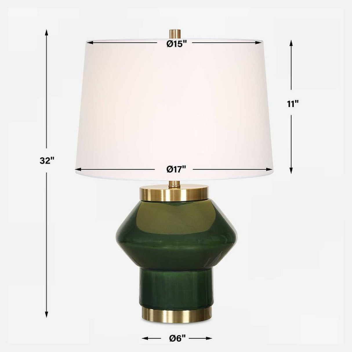 Green Ceramic Contemporary Table Lamp | Oroa.com
