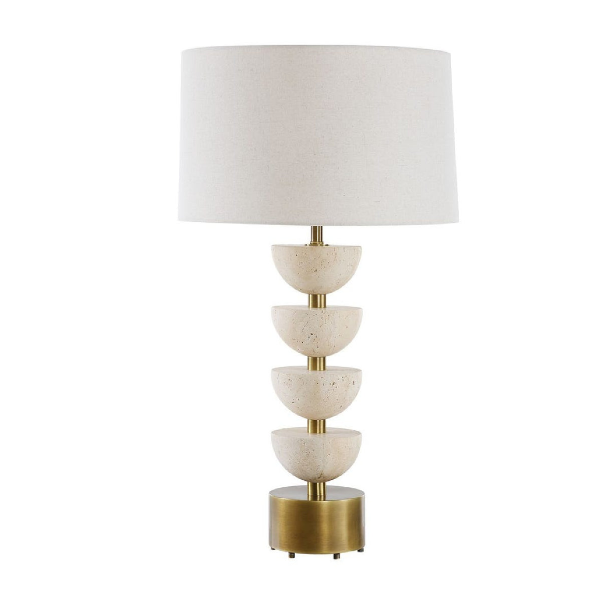 Modern European furniture - Stacked Travertine Table Lamp - www.oroa.com | Oroa.com