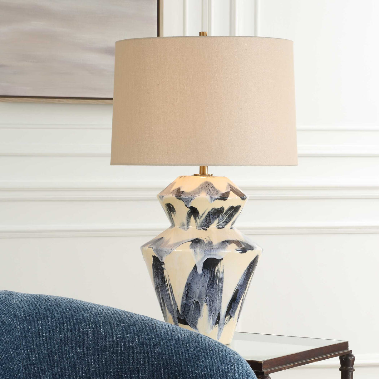 Modern European furniture - Faceted Ceramic Table Lamp - www.oroa.com | Oroa.com