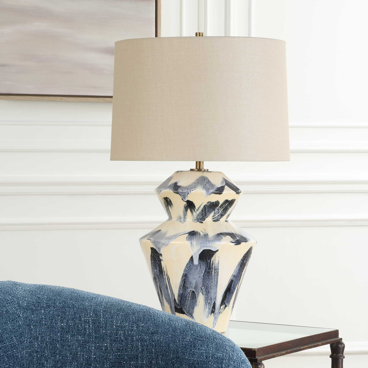 Modern European furniture - Faceted Ceramic Table Lamp - www.oroa.com | Oroa.com