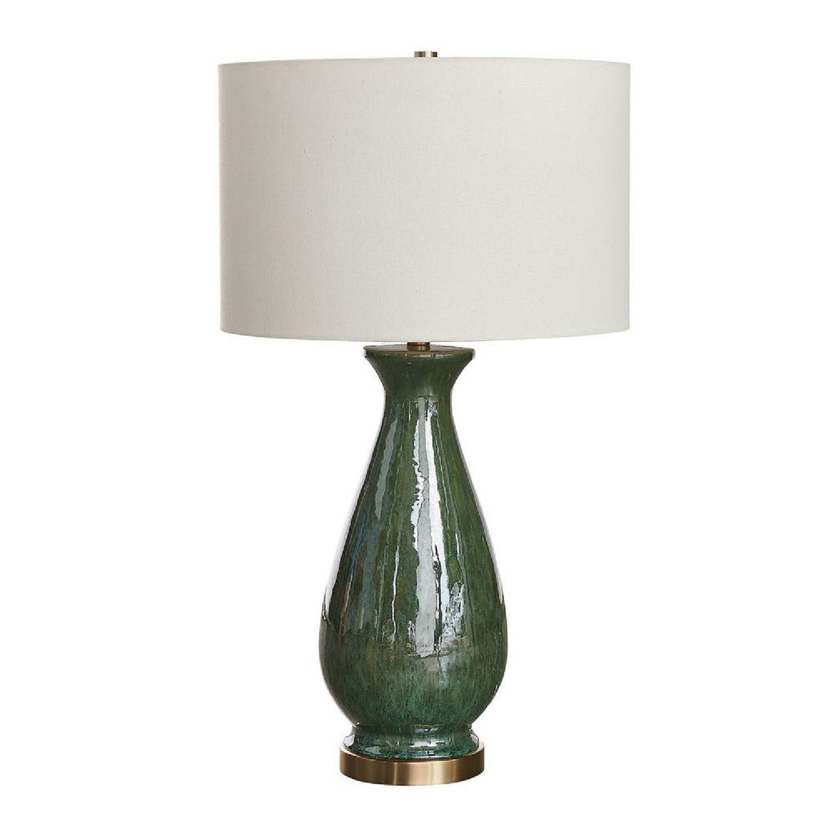 Glossy Green Ceramic Table Lamp | Oroa.com