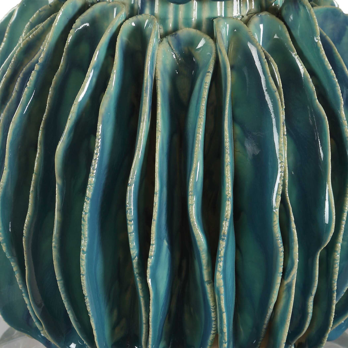 Modern European furniture - Stacked Teal Ceramic Table Lamp - www.oroa.com | Oroa.com