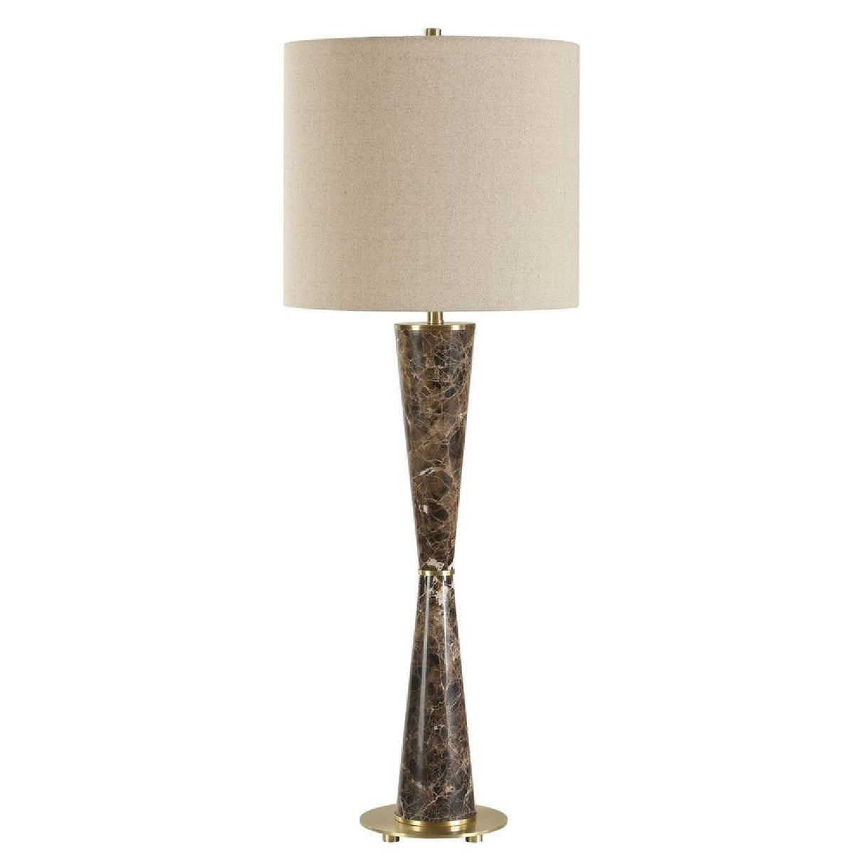 Brown Marble Hourglass Table Lamp | Oroa.com
