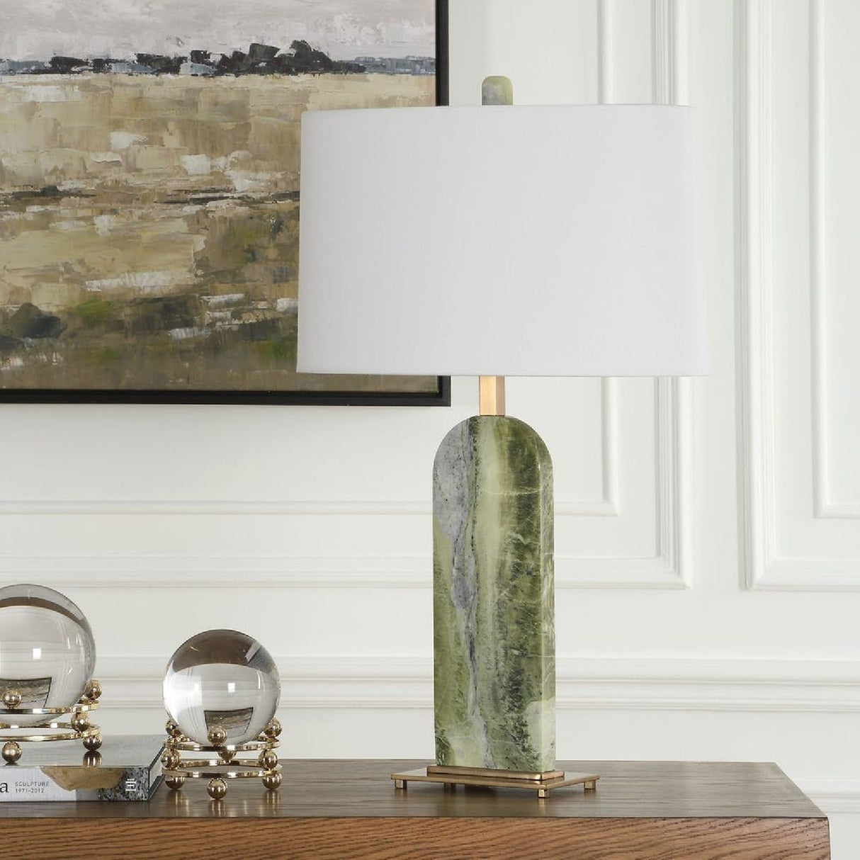 Green Marble Table Lamp | Oroa.com