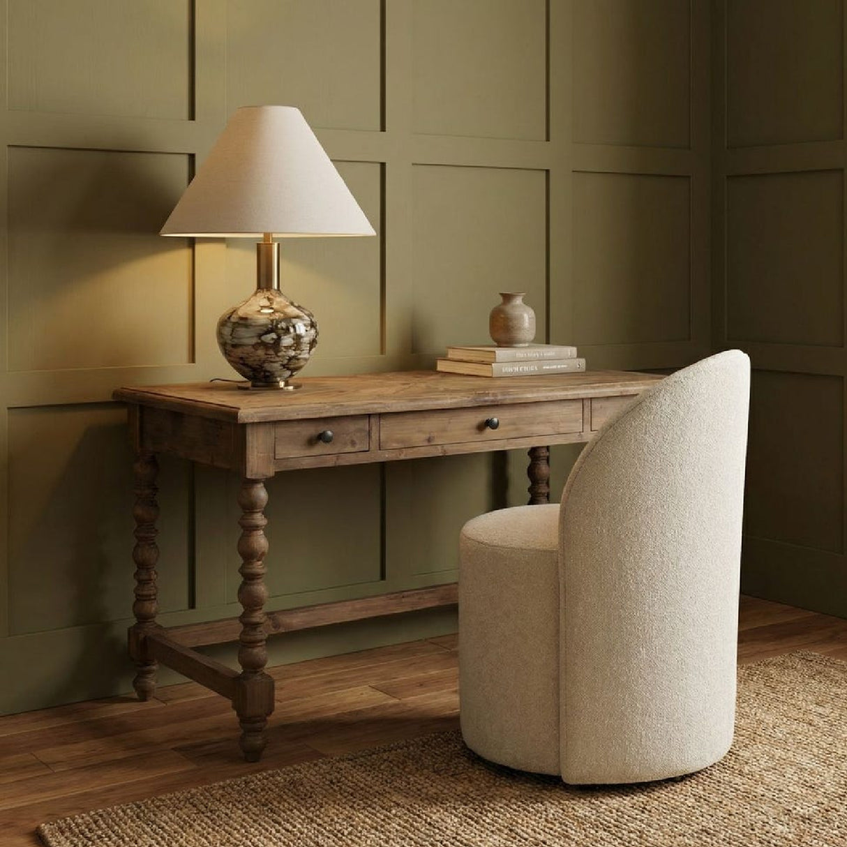 Modern European furniture - Brown Patterned Glass Table Lamp - www.oroa.com | Oroa.com