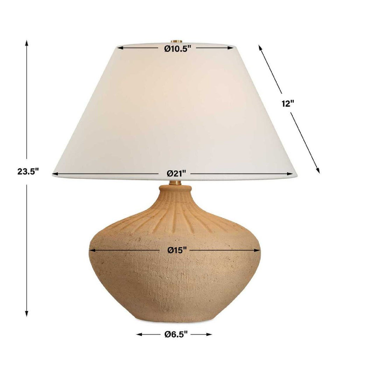 Earth-Toned Terracotta Table Lamp | Oroa.com