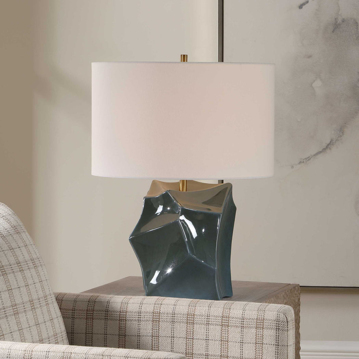 Faceted Bronze Ceramic Table Lamp | Oroa.com