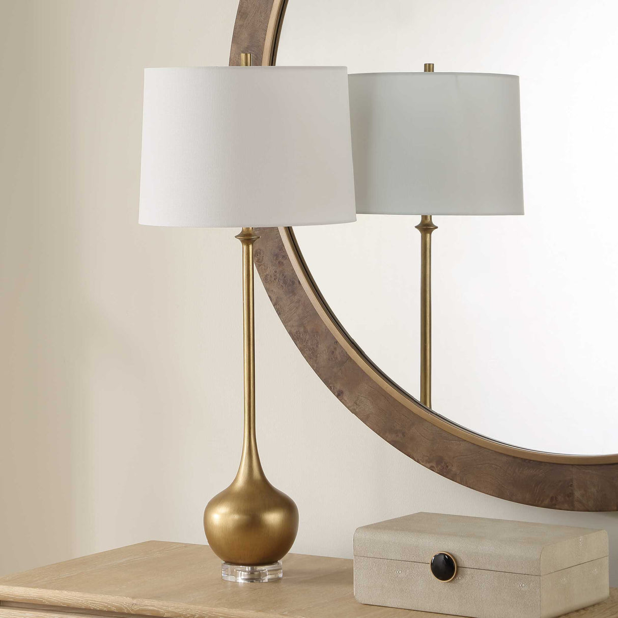 Modern European furniture - Antique Gold Buffet Lamp - www.oroa.com | Oroa.com