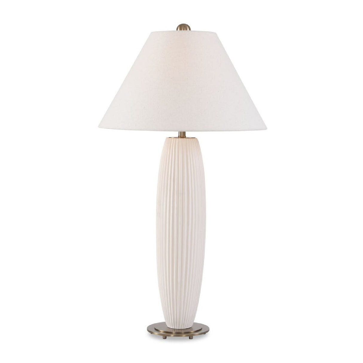 Modern European furniture - White Fluted Ceramic Table Lamp - www.oroa.com | Oroa.com