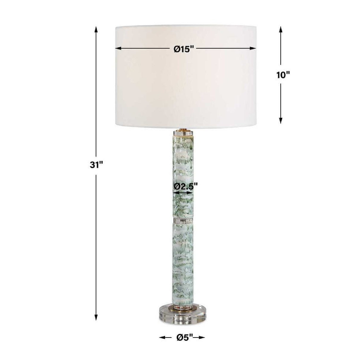 Modern European furniture - Ceramic Column Table Lamp - www.oroa.com | Oroa.com