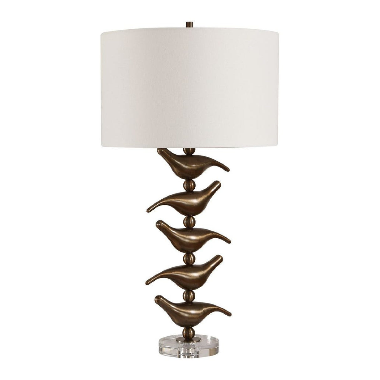 Modern European furniture - Stacked Bronze Songbirds Table Lamp - www.oroa.com | Oroa.com